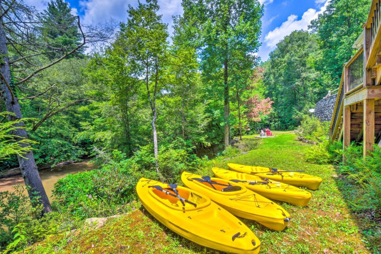 Cozy Riverside Dahlonega Home With Kayaks And Fire Pit Kültér fotó