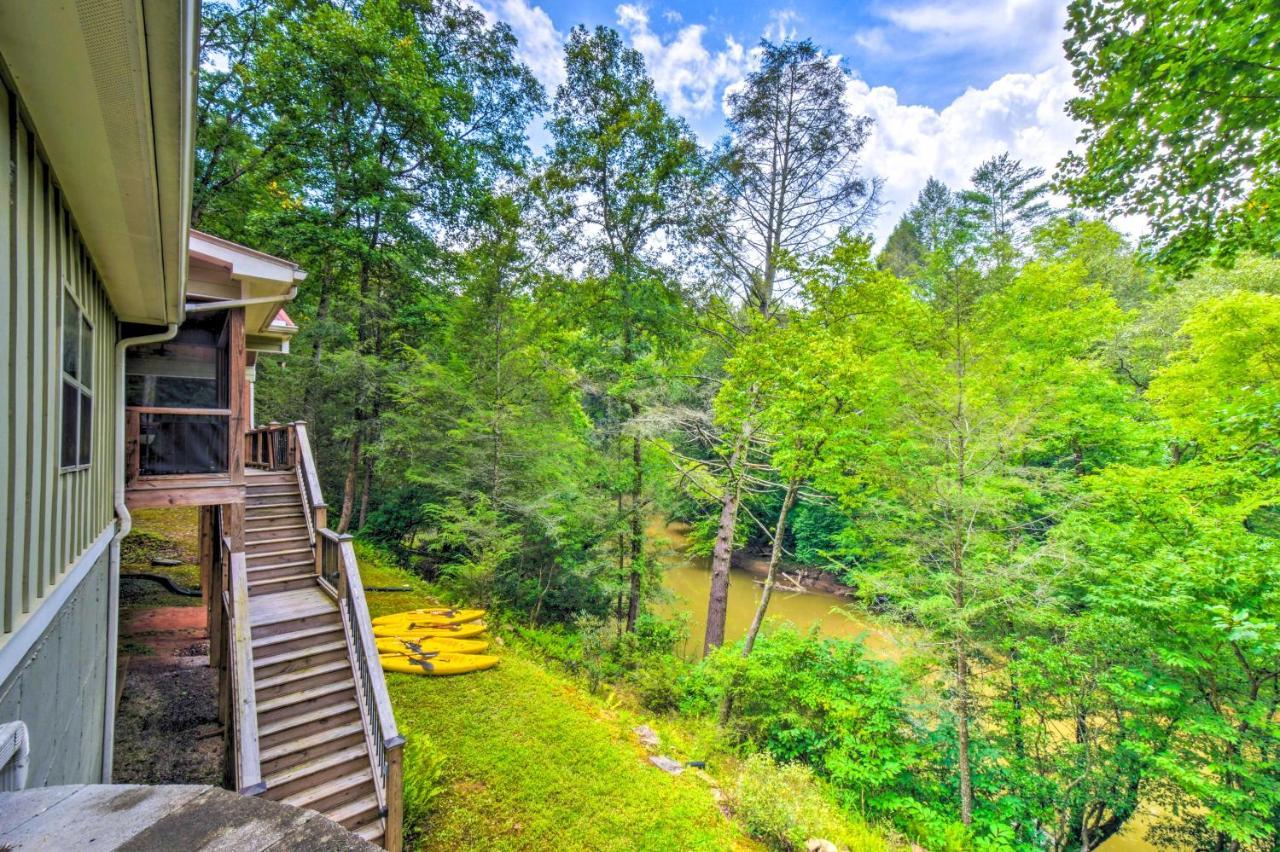 Cozy Riverside Dahlonega Home With Kayaks And Fire Pit Kültér fotó