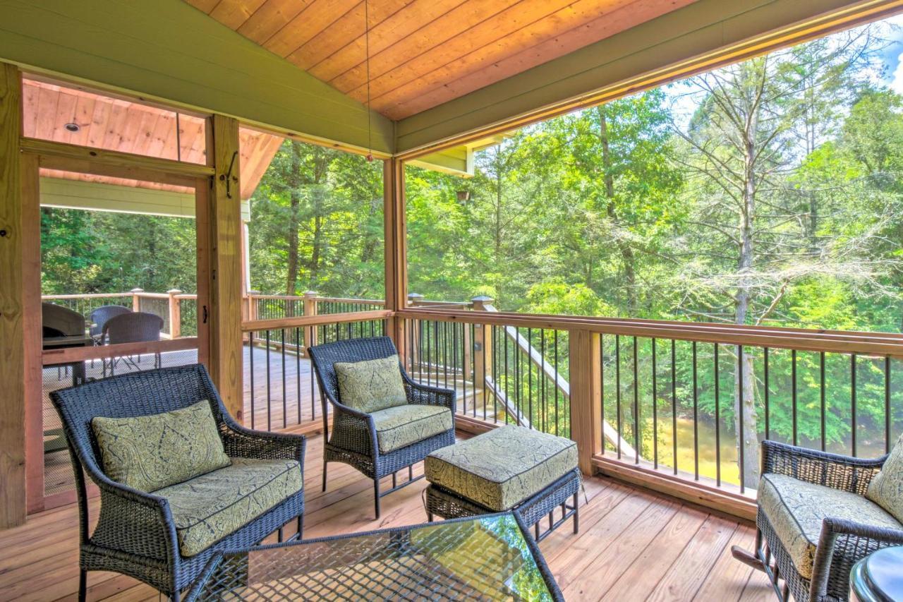 Cozy Riverside Dahlonega Home With Kayaks And Fire Pit Kültér fotó