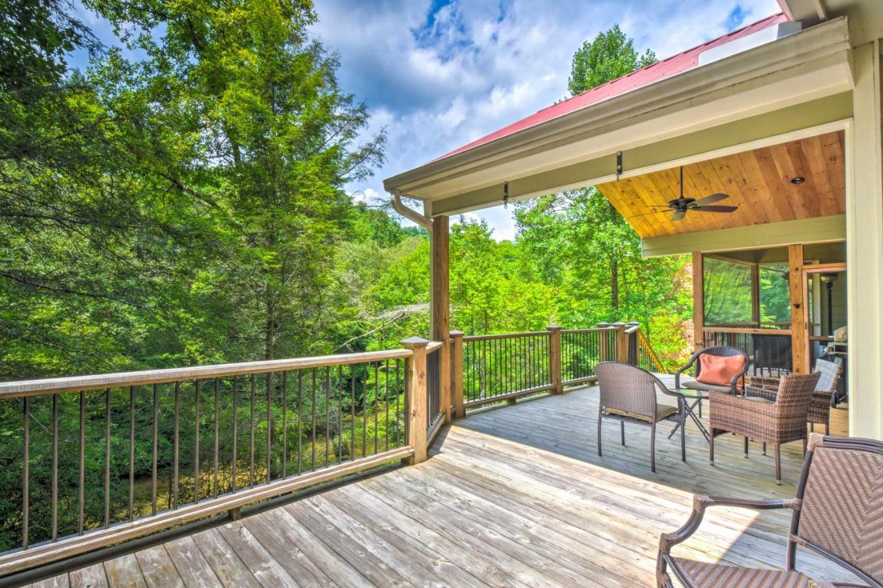 Cozy Riverside Dahlonega Home With Kayaks And Fire Pit Kültér fotó
